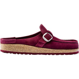 Birkenstock Buckley Shearling - Suede Maroon / Natural Suede / Shearling  1020657 Women's