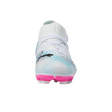 Puma Future 7 Match FG/AG Soccer Cleats White / Bright Pink  107729-01 Pre-School