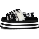 UGG Disco Marble Slide Black/White  1122032-W-BLK Women's