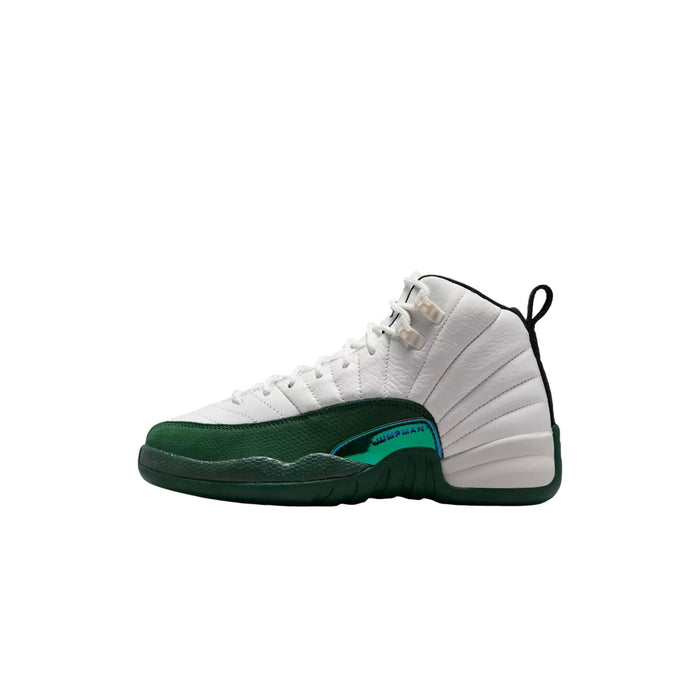 Nike Air Jordan 12 Retro Summit White / Gorge Green  153265-103 Grade-School