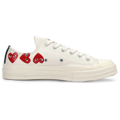 Converse Chuck 70 CDG OX EG Egret/High Risk Red  162975C Men's