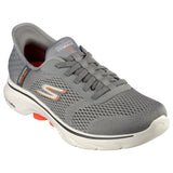 Skechers Go Walk 7 - Free Hand 2-Hands Free Slip-Ins Gray / Orange  216648-GYOR Men's