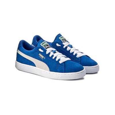 Puma Suede Jr Snorkel Blue-White  355110-02 Grade-School