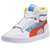 Puma Ralph Sampson Mid Glass White/Hot Coral/Ethereal Blue  371582-02 Men's