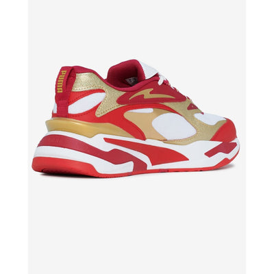 Puma RS-Fast Glitz Jr White-Red-Gold  384747-01 Grade-School