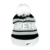 Nike Pom Knit Beanie White/Black  546113-010 Men's