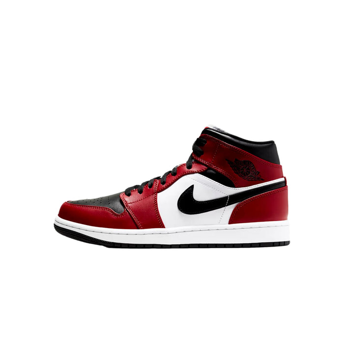Nike Air Jordan 1 Mid Black / Gym Red - White  554724-069 Men's