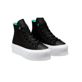 Converse CTAS Lift 2X Hi Black/Electric Aqua/White  571675C Women's