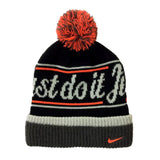 Nike Just Do It Pom Beanie Black/Orange  632116-010 Unisex