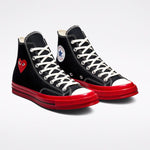 Converse Chuck 70 CDG HI Black/Red-Egret  A01793C Men's