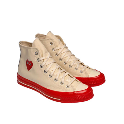 Converse Chuck 70 CDG Hi Pristine/Red/Egret  A01794C Men's