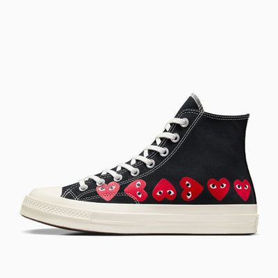 Converse Chuck 70 CDG Hi Black/High Risk Red/Egret  A08147C Men's