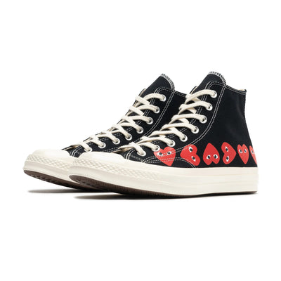 Converse Chuck 70 CDG Hi Black/High Risk Red/Egret  A08147C Men's