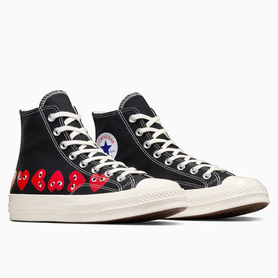 Converse Chuck 70 CDG Hi Black/High Risk Red/Egret  A08147C Men's