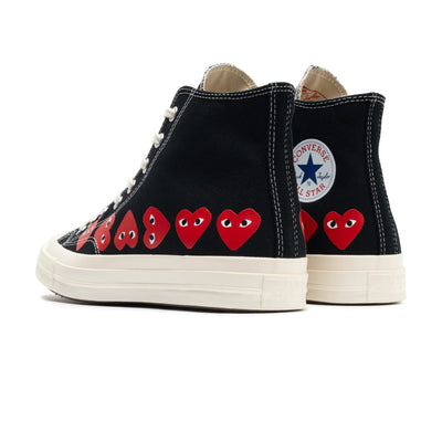 Converse Chuck 70 CDG Hi Black/High Risk Red/Egret  A08147C Men's