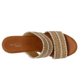 Andre Assous Nolita Raffia Wedge Natural / White  AA4NOL00 Women's