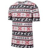 Nike Jordan Ugly Sweater Short Sleeve T-Shirt White/Red-Black  CT3711-101 Men's