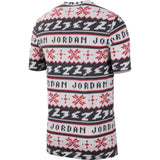 Nike Jordan Ugly Sweater Short Sleeve T-Shirt White/Red-Black  CT3711-101 Men's