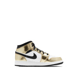 Nike Air Jordan 1 Mid SE Metallic Gold / Black - White  DC1420-700 Grade-School