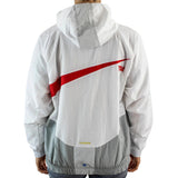 Nike Sportswear Swoosh Woven Lined Jacket White / Red / Grey  DD5967-100 Men's