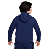 Nike Sportswear Tech Fleece Full Zip Hoodie Blue/Black  DD8755-410 Grade-School