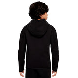 Nike Sportswear Tech Fleece Full Zip Hoodie Black/Orange  DJ5494-010 Grade-School