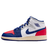Nike Air Jordan 1 Mid White / Deep Royal Blue  DQ8423-102 Grade-School