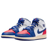 Nike Air Jordan 1 Mid White / Deep Royal Blue  DQ8423-102 Grade-School