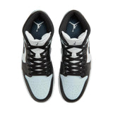 Nike Air Jordan 1 Mid Black / Squadron Blue - Aura - White  DQ8426-002 Men's