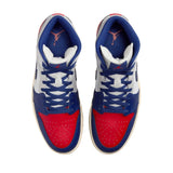Nike Air Jordan 1 Mid White / Deep Royal Blue  DQ8426-102 Men's