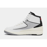 Nike Air Jordan 2 Retro White/Fire Red-Black-Sail  DQ8562-102 Grade-School