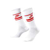 Nike NSW Everyday Essential Crew 3 Pack Socks White/Red  DX5089-102 Men's