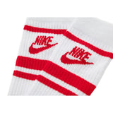 Nike NSW Everyday Essential Crew 3 Pack Socks White/Red  DX5089-102 Men's