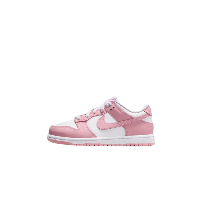 Nike Dunk Low White / Medium Soft Pink - White  FB9108-125 Pre-School