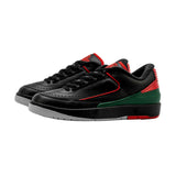 Nike Air Jordan 2 Retro Low Black/Fire Red-Fir-Cement Grey  FJ6869-006 Grade-School