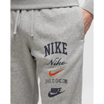 Nike Club Fleece Cuffed Pant Dark Grey Heather/Safety Orange  FN2643-063 Men's