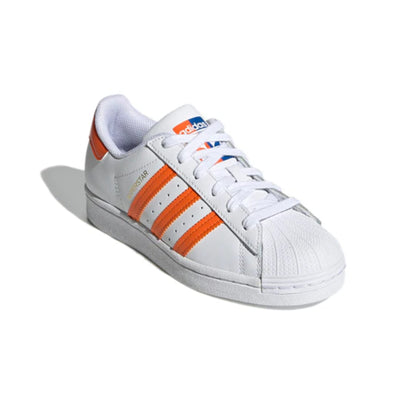 Adidas Superstar J Footwear White/Blue-Gold Metallic  FZ0648 Grade-School