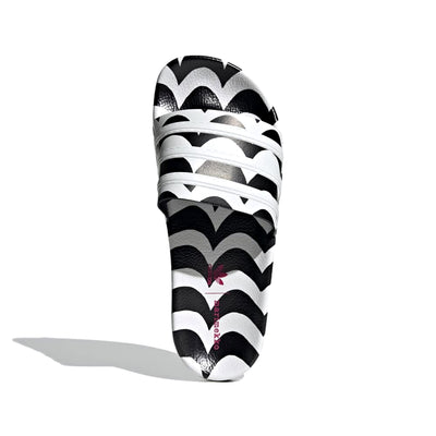 Adidas Adilette Marimekko Slides Black / White / Team Real Magenta  GW7536 Women's