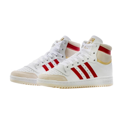 Adidas Top Ten Footwear White/Cloud White-Red  H00280 Grade-School