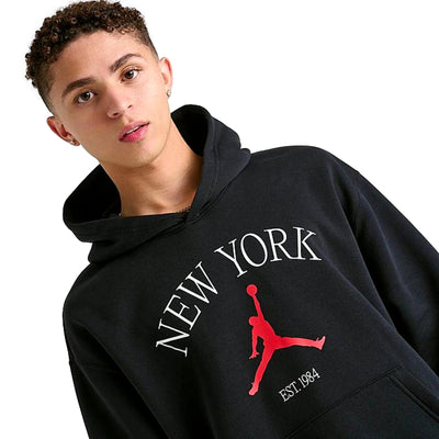 Nike Jordan New York City Pullover Hoodie Black/White-Red  HF1489-010 Men's
