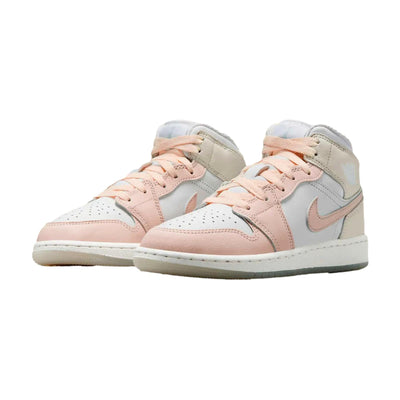 Nike Air Jordan 1 Mid SE Sail / Guava Ice - Sea Glass  HJ5940-100 Grade-School