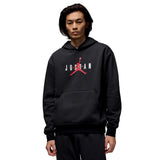 Nike Jordan Brooklyn Fleece Pullover Hoodie Black/White-Red  HV5096-045 Men's