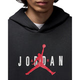 Nike Jordan Brooklyn Fleece Pullover Hoodie Black/White-Red  HV5096-045 Men's