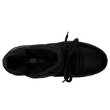 Fitflop F-Mode Water-Resistant Fleece-Lined Mesh Flatform Laced Booties Black / Black  IA4-001 Women's