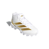 Adidas Adizero Impact.2 Molded American Football Shoes White / Gold Metallic / White  IE3997 Grade-School
