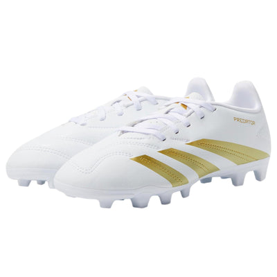 Adidas Predator Club J Football Boots Flexible Ground White / Gold Metallic / White  IF6426 Grade-School