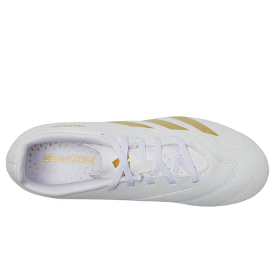 Adidas Predator Club J Football Boots Flexible Ground White / Gold Metallic / White  IF6426 Grade-School