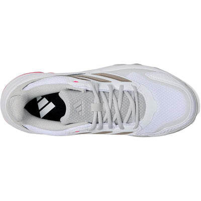 Adidas Courtjam Control 3 Tennis Shoes White / Iron Metallic / Lucid Red  IH2968 Women's