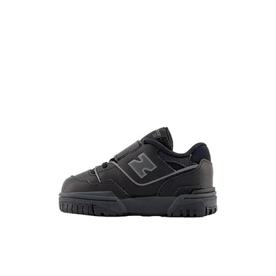 New Balance 550 Bungee Lace with Top Strap Black/Black  IHB550BB Toddler