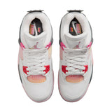 Nike Air Jordan 4 Retro Comic Off White / Fire Pink - Anthracite  IO2361-100 Grade-School